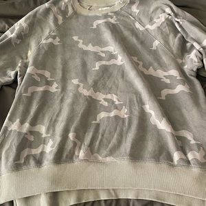 Grey camo oversized sweater